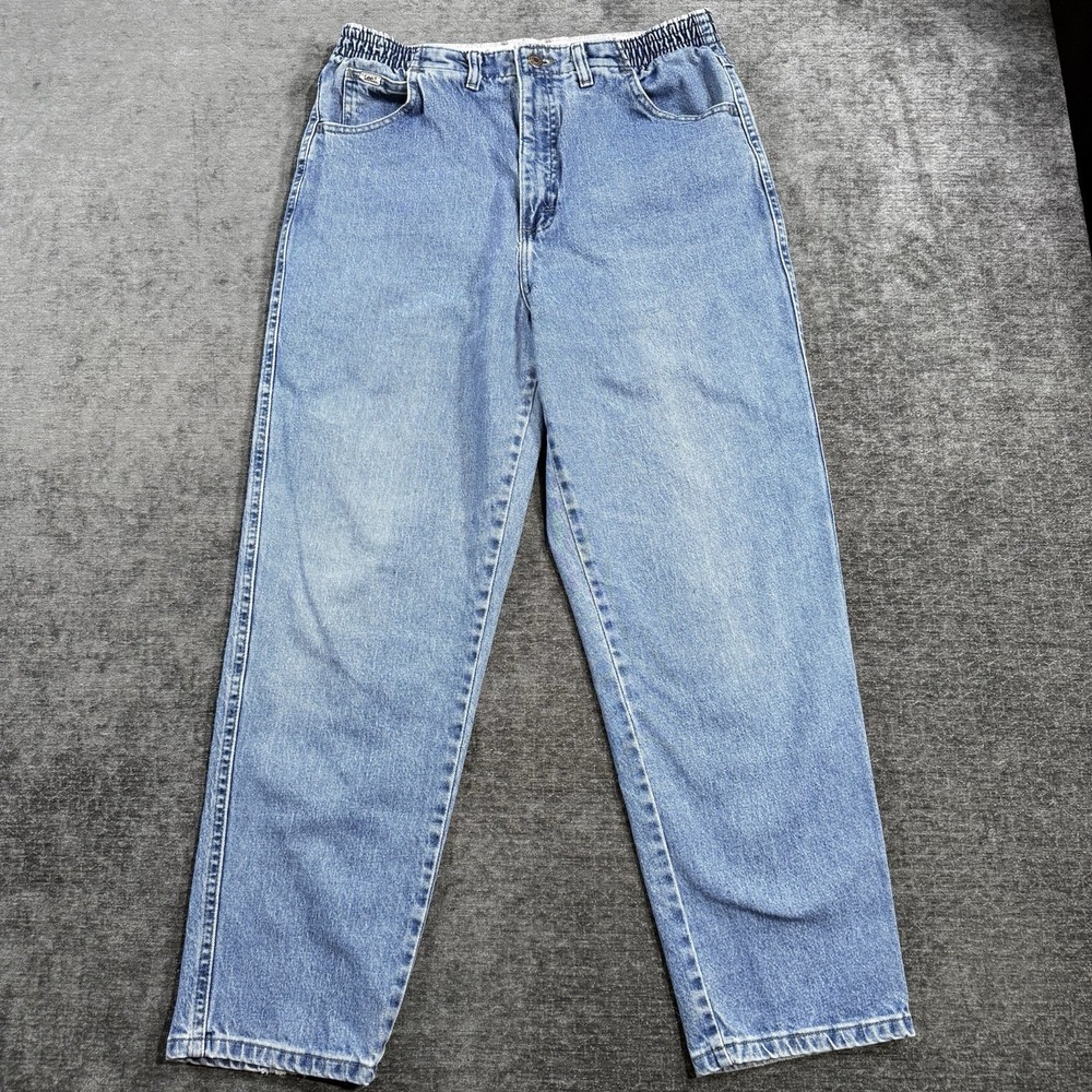 Lee Side Elastic At The Waist Women's Jeans Blue Light Wash 28.5" Inseam‎ 33" W